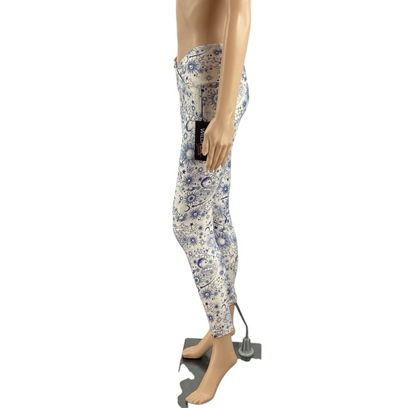 Wildfox Leggings Deep Cobalt Cosmic Sense Size M - Picture 4 of 7